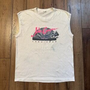 Vintage John Cougar Mellencamp Uh-huh 1984 Tour Tank Top Muscle Tee Men's‎ Large